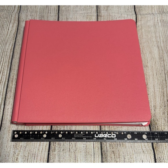 Other - Creative Memories 12x12 Flex-Hinge Scrapbook Album Book Salmon Coral & 30 pages